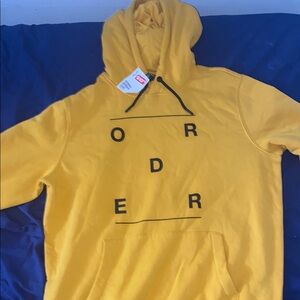 Yellow Hoodie with Black Lettering